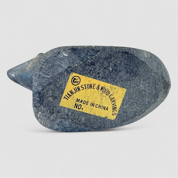 Vintage Hand-Carved Chinese Soapstone Frog Figurine Sculpture Stone Carving - Picture 9 of 9